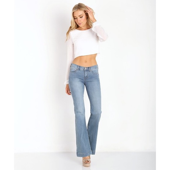 Free People Denim - Free People Mid Rise Flare Jeans in Stevie Wash 28